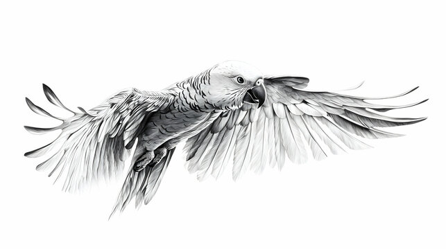 parrot for drawing illustration