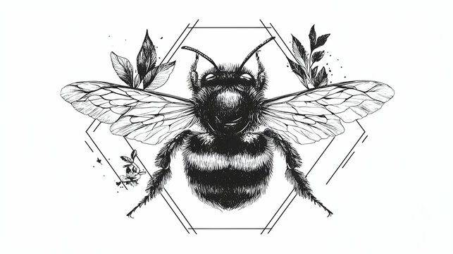 bumblebee drawing illustration