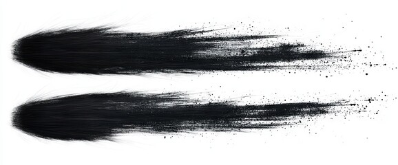 The hair is a deep chestnut brown, boasting a rich texture, and a glossy sheen, isolated on a white background, in a beauty salon