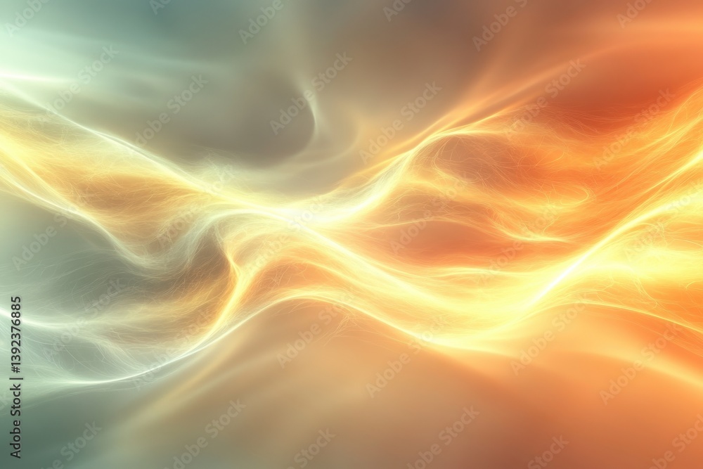 Poster vibrant swirls of orange and blue create an abstract design in a dynamic composition
