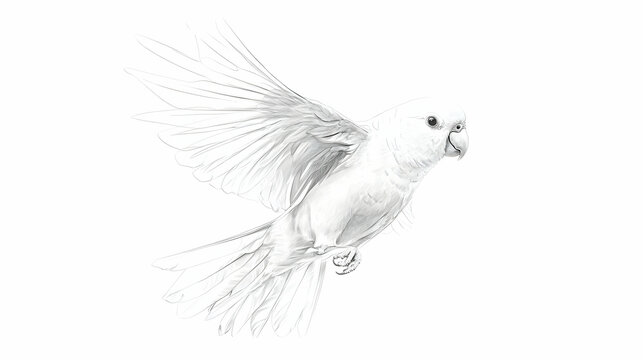 parrotlet drawing illustration