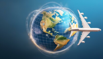 airplane on the planet