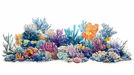 coral reef drawing illustration © smevg