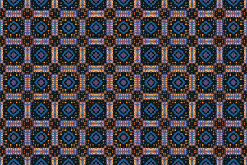 Seamless Digital Perspective Geometric Shape Interior Symmetric Decoration Art Texture Design Graphic Fabric Textile Endless Tile Wallpaper Cloth Background Template Luxury Fashion Visual Pattern.