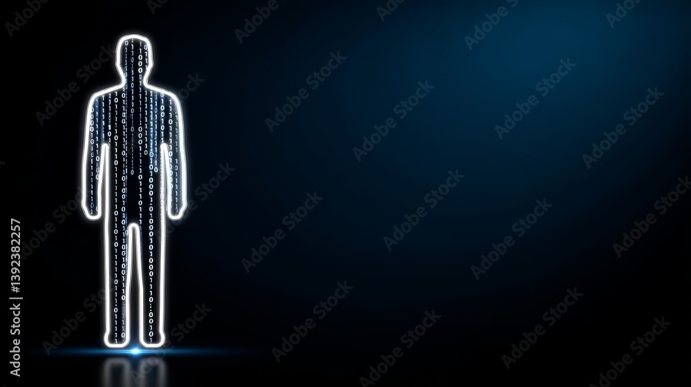 Poster a futuristic blue digital grid background features a social technology concept accompanied by a user