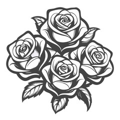 Elegant silhouette Rose Bouquet