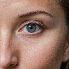 Fototapeta premium Professional photography, close-up of eyes, according to the influence of age. Captured emotions