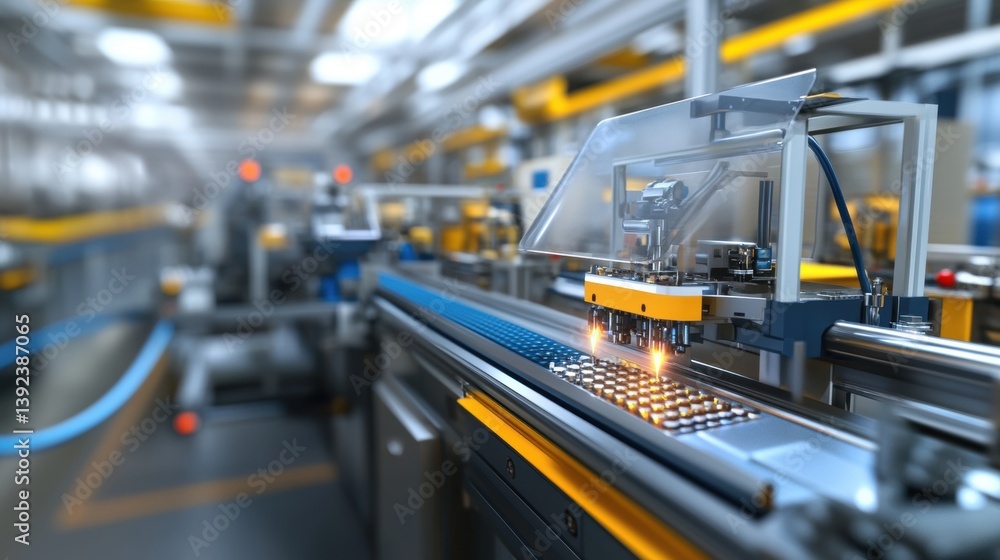 Poster advanced robotic arm in automation production line