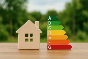 Sustainable Housing Concept with Energy Efficiency Scale