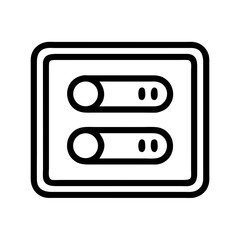 Double Toggle Interface Representing Switch Panel Icon Design
