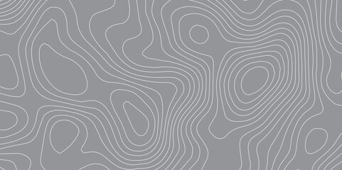 Abstract Contour Map Pattern Featuring Black and White Topographic Lines and Circular Elements, Designed for Elegant Geospatial Design, Prints, and Branding Assets