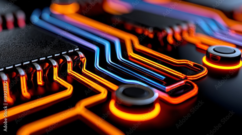 Poster this digital abstract 3d background features a modern design that can be used to represent network c