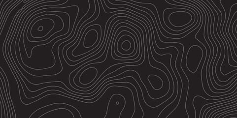 Abstract Black Background with Elegant Topographic Wavy Line Pattern, Perfect for Luxury Branding, Minimalist Design Concepts, and Contemporary Mapping Visuals

