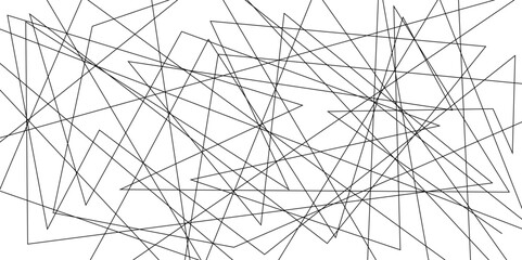 Abstract black lines with white background. Creative and geometric shape with luxury pattern.  Black and white abstract random chaotic liens with business banner design template, vector.