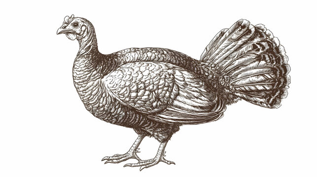 hand drawing of turkey illustration