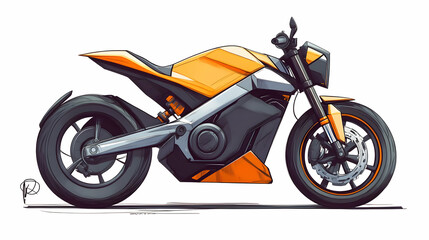 Fototapeta premium motorbikes drawing illustration