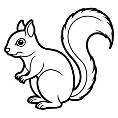 Elegant Squirrel in One Line Design