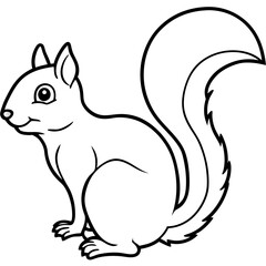Elegant Squirrel in One Line Design