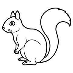 Elegant Squirrel in One Line Design