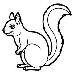 Elegant Squirrel in One Line Design