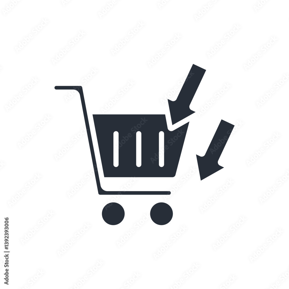 Poster add to cart icon. vector. editable stroke.linear style sign for use web design,logo.symbol illustrat