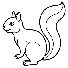 Elegant Squirrel in One Line Design