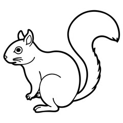 Elegant Squirrel in One Line Design