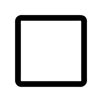 Empty Square Representing Selection or Checkbox Icon Design
