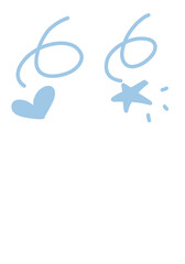 Stars and hearts hand drawing