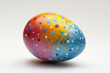 colorful easter egg isolated on white background