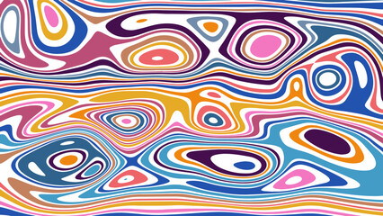 ABSTRACT ILLUSTRATION MARBLED TEXTURE LIQUIFY PSYCHEDELIC COLORFUL DESIGN. OPTICAL ILLUSION BACKGROUND VECTOR DESIGN