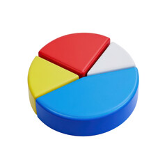 Fototapeta premium Pie Chart Illustrating Business Analytics Finance Data Or Marketing Strategy On Transparent Background, Generative AI