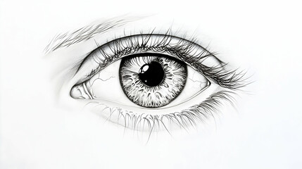 Obraz premium cartoon drawing of an eye illustration