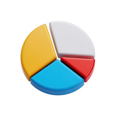  Pie Chart Illustrating Business Analytics  Finance Data  Or Marketing Strategy  On Transparent Background, Generative AI