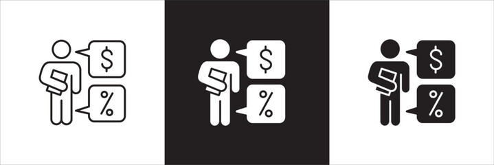 Business education icon. Business economy bachelor icons. Educated employee symbol. Icon symbol compatible for management, idea, scholar, scholarship, learning, study. Vector illustration