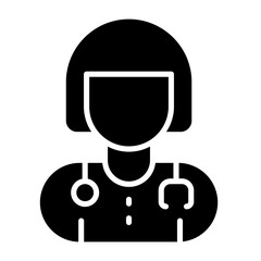 Female Doctor Solid Icon