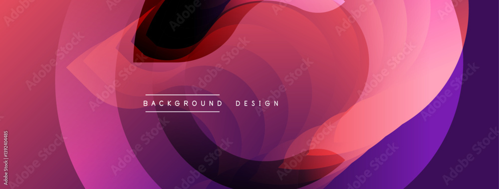 Aufkleber abstract shapes, vibrant colors, smooth gradients create dynamic composition. modern design, flowing