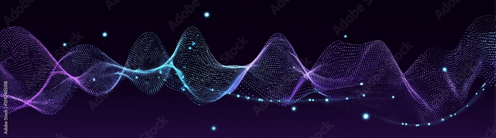 Poster elegant waves of colorful dust and the magical ripples they produce are set against a backdrop of ge