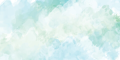 A soothing green watercolor background with soft brush textures blending into white gradient background blending pink, purple and teal hues with smooth flowing texture 