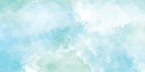 A soothing green watercolor background with soft brush textures blending into white gradient background blending pink, purple and teal hues with smooth flowing texture 