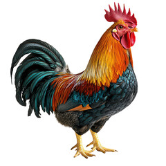 Fototapeta premium Rooster png bold rooster png crowing rooster png farm bird png dawn alarm bird png countryside poultry png transparent background image