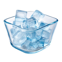 Ice Cubes Bowl PNG on transparent background