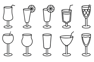 Pisco Sour Line Art Detailed Drawing for Artistic Expression 