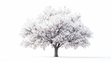 Fototapeta premium cherry blossom tree drawing illustration