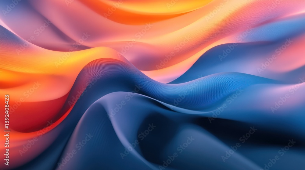 Poster abstract waves of vibrant colors blend seamlessly, creating a dynamic visual effect