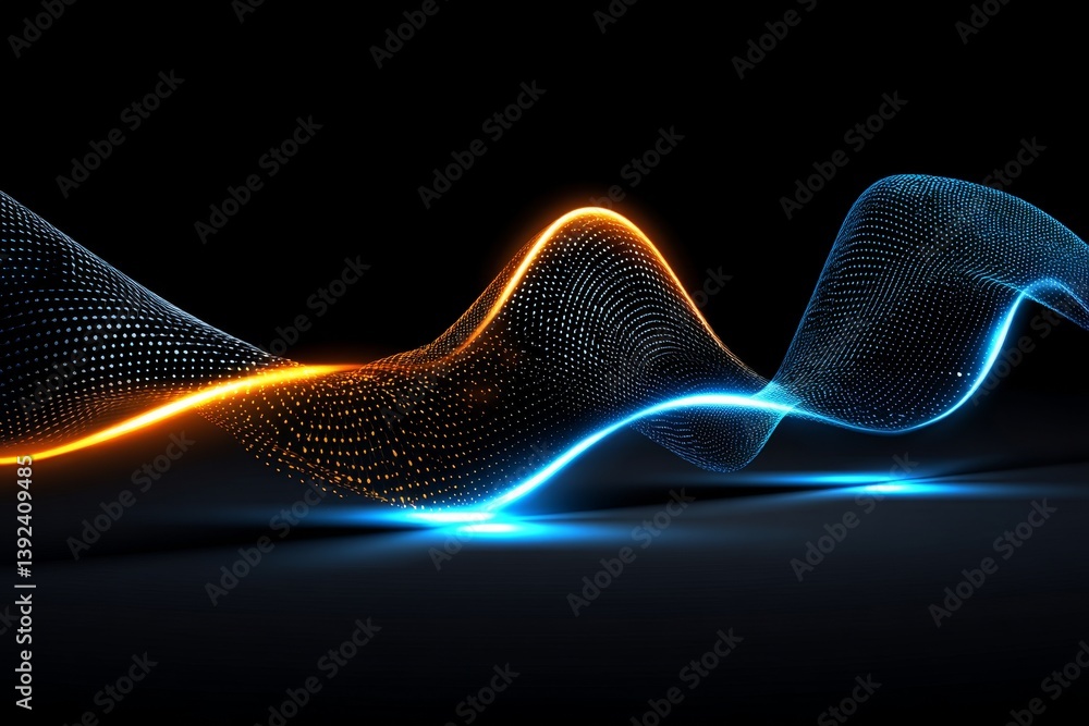 Poster abstract waving particle technology forms the basis of this background design, which features abstra