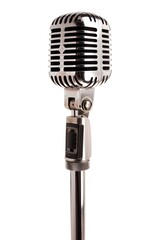 Fototapeta premium A microphone white background performance technology.
