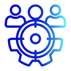 Target Audience Icon Line Gradient Style for Startup Business Pack Icon Themes