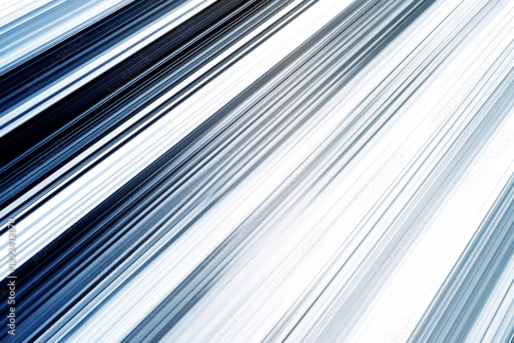Poster abstract blue and white lines creating dynamic perspective