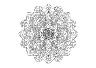 Mandala for your art work. Mandala for paint easy and relax. Mandala pattern ,background ,tattoo,coloring book , Line design, meditation, calmpage,flower,coloring book line art vector.